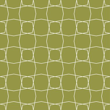 Zeytin yeşili ve beyaz geometrik süsleme. Web, Tekstil ve duvar kağıtları için seamless modeli