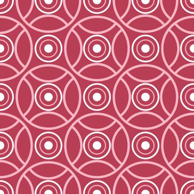 Geometrik kırmızı sorunsuz arka plan. Soluk kırmızı desen duvar kağıtları, Tekstil ve kumaş için