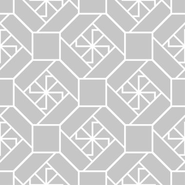 Geometrik yazıcı gri ve beyaz. Web, Tekstil ve duvar kağıtları için seamless modeli