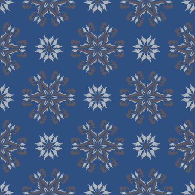 Sorunsuz çiçek desenli. Koyu mavi arka plan duvar kağıtları, Tekstil ve kumaş için çiçek tasarımları ile