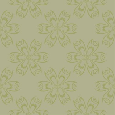 Zeytin yeşili çiçek süs tasarım. Tekstil ve duvar kağıtları için seamless modeli