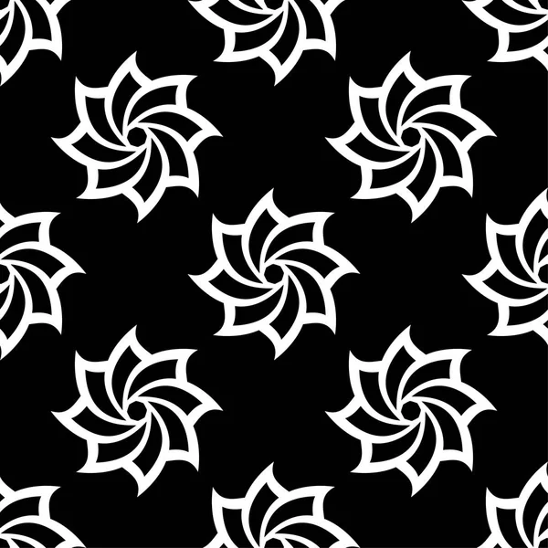 Çiçek siyah beyaz tek renkli seamless modeli. Çiçeğe öğeleri için duvar kağıdı arka plan.