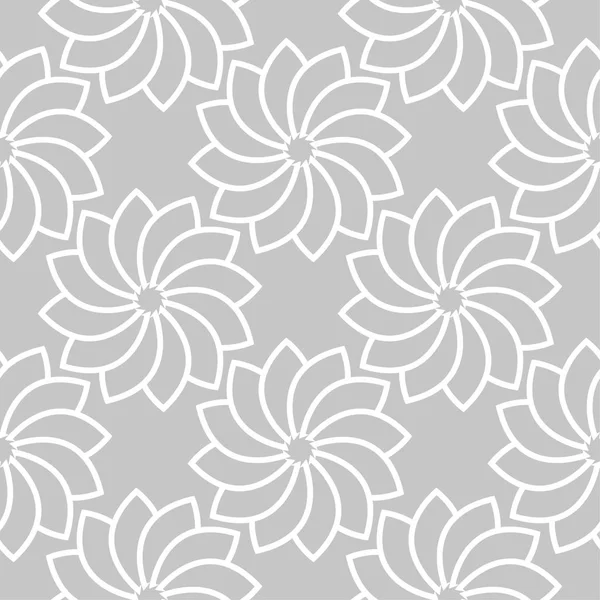 Gri arka plan üzerinde beyaz çiçek süsleme. Tekstil ve duvar kağıtları için seamless modeli