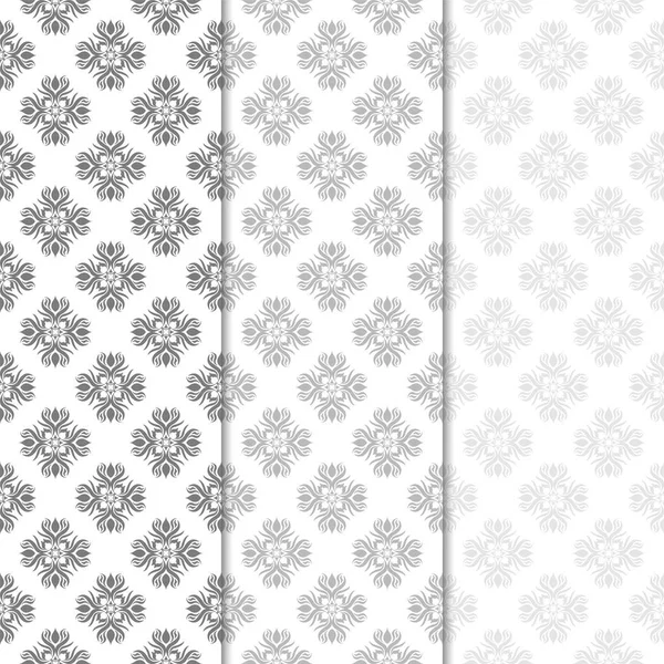 Floral Backgrounds Black White Seamless Pattern Designs Wallpapers Textile — Stock Vector