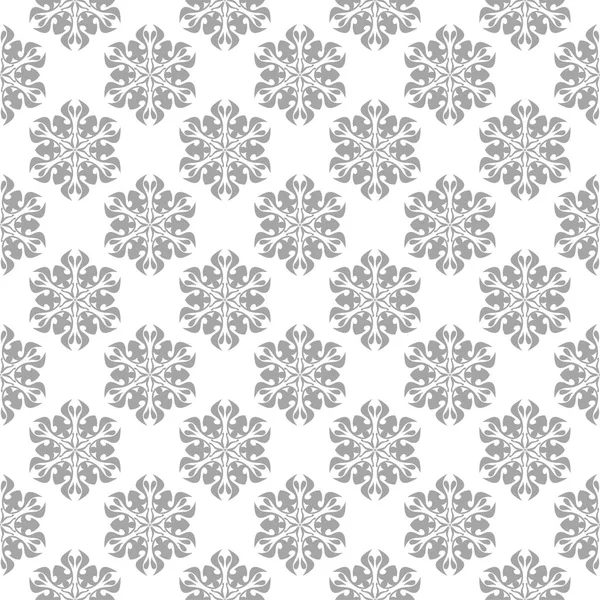 Light Gray White Floral Ornament Seamless Pattern Textile Wallpapers — Stock Vector