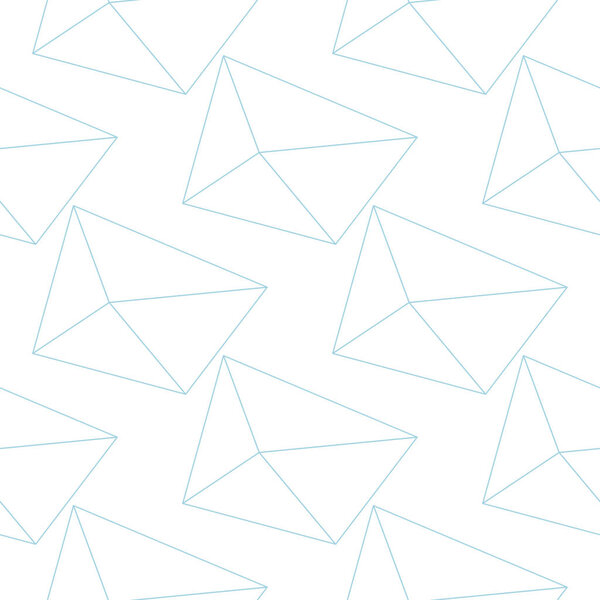 White and blue geometric ornament. Seamless pattern for web, textile and wallpapers