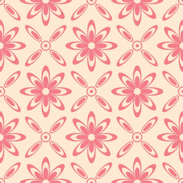 Kırmızı ve bej çiçekli süs. Tekstil ve duvar kağıtları için seamless modeli