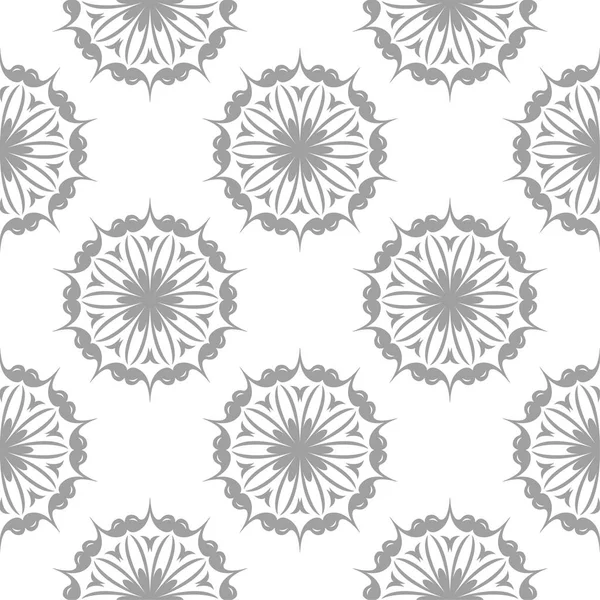 Beyaz arka plan üzerine açık gri çiçek tasarım. Tekstil ve duvar kağıtları için seamless modeli