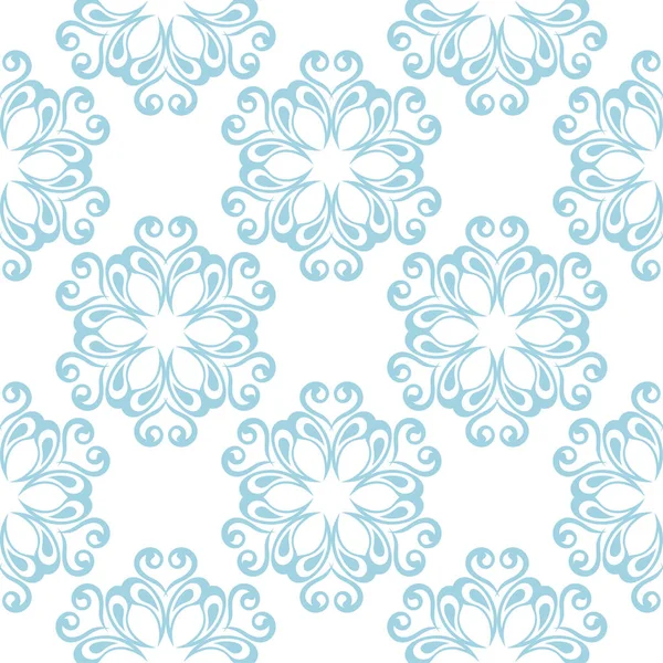 Beyaz zemin üzerine mavi çiçek seamless modeli. Tekstil ve duvar kağıtları için sorunsuz tasarım