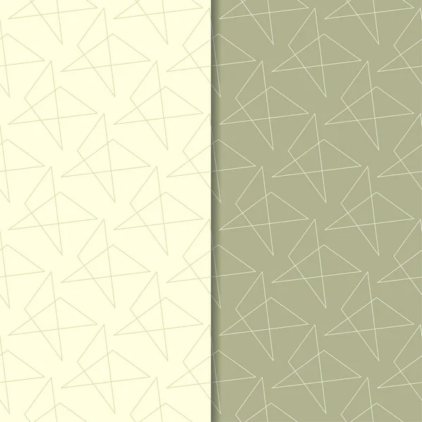 Zeytin yeşili geometrik süsler. Web, Tekstil ve duvar kağıtları için dikişsiz desen seti