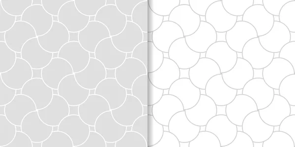 Gris Claro Huellas Geométricas Conjunto Patrones Sin Costura Para Tela — Archivo Imágenes Vectoriales