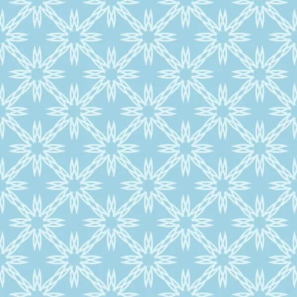 White Floral Ornament Blue Background Seamless Pattern Textile Wallpapers — Stock Vector