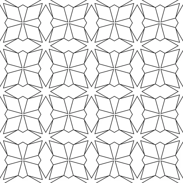 Geometrik süsleme. Beyaz ve siyah seamless modeli web, Tekstil ve duvar kağıtları için