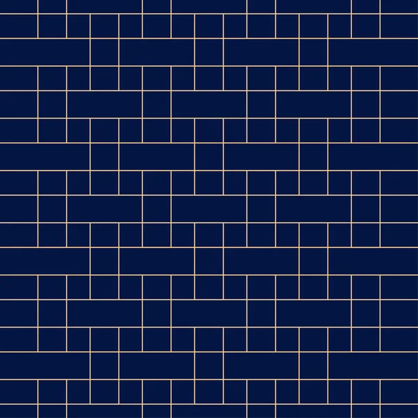Adorno Geométrico Patrón Inconsútil Azul Dorado Para Tela Textiles Fondos — Archivo Imágenes Vectoriales