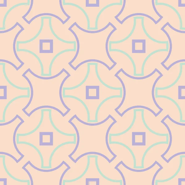 Geometrik seamless modeli. Bej renkli arka plan duvar kağıtları, Tekstil ve kumaş için mor ve mavi öğeleri ile