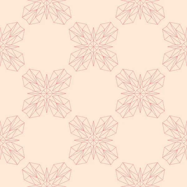 Bej renkli arka plan üzerinde kırmızı çiçekli süs. Tekstil ve duvar kağıtları için seamless modeli