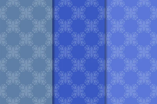 Çiçek süsler kümesi. Mavi dikey Dikişsiz desen. Duvar kağıdı arka plan