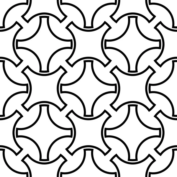 Siyah ve beyaz geometrik süsleme. Web, Tekstil ve duvar kağıtları için seamless modeli