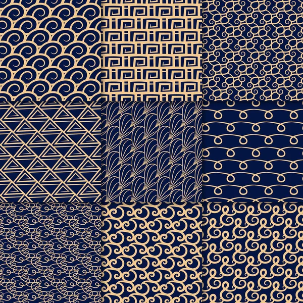 Abstrakte Nahtlose Muster Hintergrund Für Textilien Tapeten Und Stoffe — Stockvektor