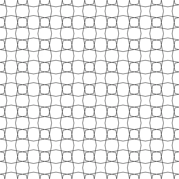 Beyaz arka planda siyah geometrik süsleme. Web, Tekstil ve duvar kağıtları için seamless modeli