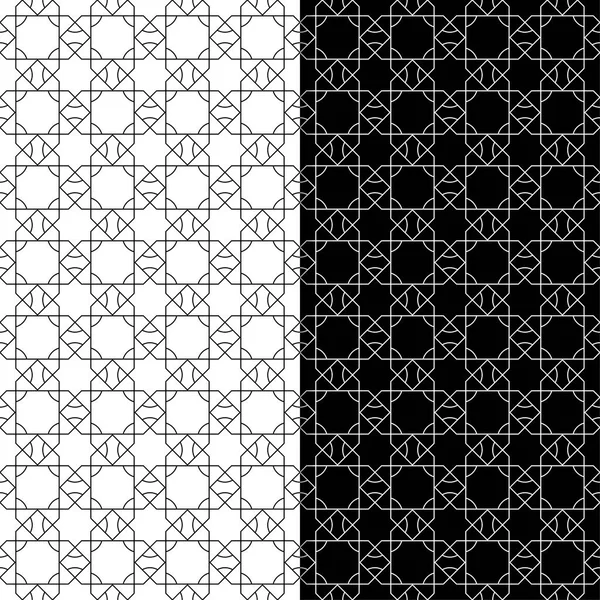 Web Tekstil Duvar Kağıtları Için Dikişsiz Desen Siyah Beyaz Geometrik — Stok Vektör