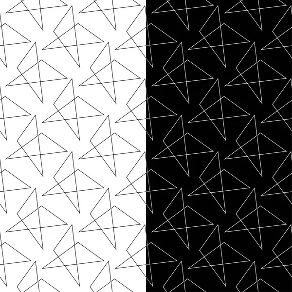 Siyah ve beyaz geometrik süsler. Web, Tekstil ve duvar kağıtları için dikişsiz desen seti