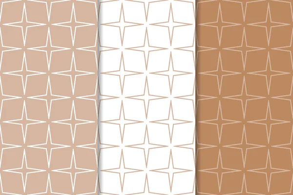 Web, Tekstil ve duvar kağıtları için dikişsiz desen kahverengi ve beyaz geometrik dizi
