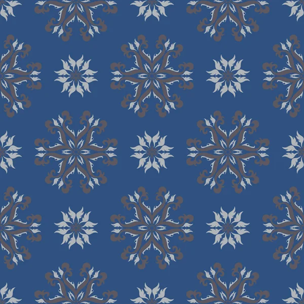 Sorunsuz çiçek desenli. Koyu mavi arka plan duvar kağıtları, Tekstil ve kumaş için çiçek tasarımları ile