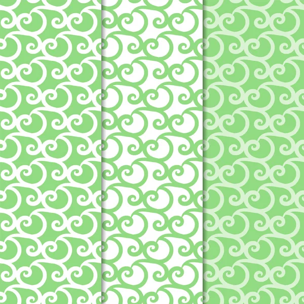 Patrones Abstractos Sin Costura Fondos Verdes Para Textiles Fondos Pantalla — Vector de stock