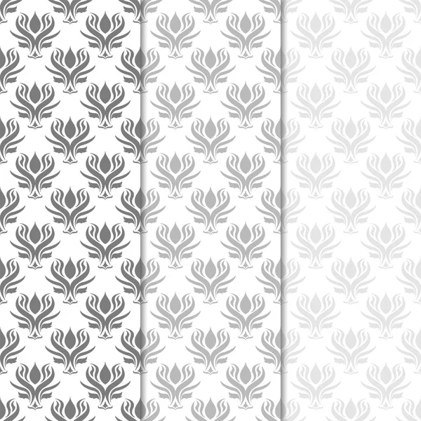Květinové Pozadí Černé Bílé Bezešvé Vzorem Návrhy Pro Tapety Textil — Stockový vektor