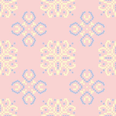 Çiçek sorunsuz arka plan. Duvar kağıtları, Tekstil ve kumaş için pembe, mavi ve sarı çiçek deseni