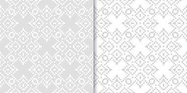 Işık gri çiçek arka planlar. Tekstil ve duvar kağıtları için dikişsiz desen seti