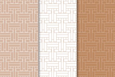 Kahverengi ve beyaz geometrik Dikişsiz desen web, Tekstil ve duvar kağıtları için