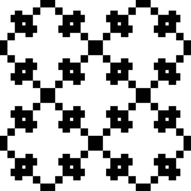 Siyah ve beyaz geometrik süsleme. Web, Tekstil ve duvar kağıtları için seamless modeli