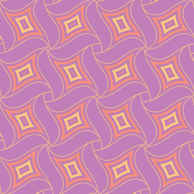 Geometrik menekşe seamless modeli. Parlak renkli arka plan duvar kağıtları, Tekstil ve kumaş için pembe ve sarı öğeler