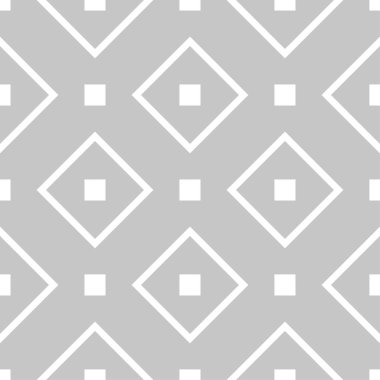 Gri ve beyaz geometrik süsleme. Web, Tekstil ve duvar kağıtları için seamless modeli