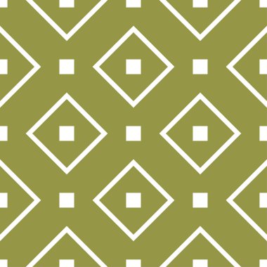 Zeytin yeşili ve beyaz geometrik süsleme. Web, Tekstil ve duvar kağıtları için seamless modeli