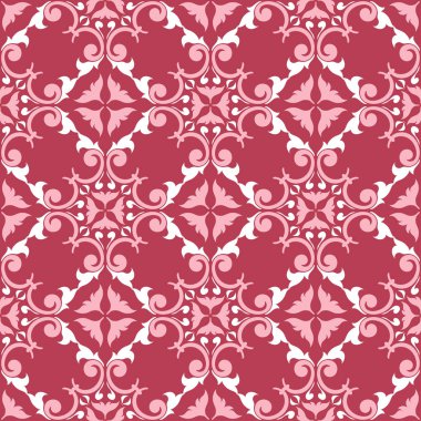 Çiçek seamless modeli. Arka plan duvar kağıtları, Tekstil ve kumaş kırmızı boyalı