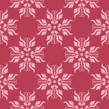 Kırmızı çiçek sorunsuz arka plan. Tekstil ve duvar kağıtları için dekoratif desen