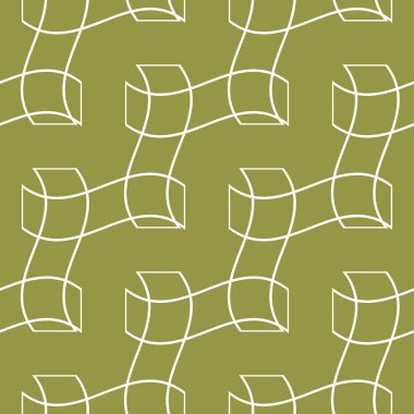 Zeytin yeşili ve beyaz geometrik süsleme. Web, Tekstil ve duvar kağıtları için seamless modeli