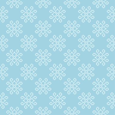 Beyaz ve mavi çiçek süs tasarım. Tekstil ve duvar kağıtları için seamless modeli