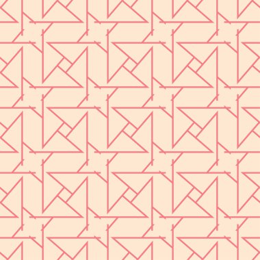 Geometrik süsleme. Kırmızı ve bej seamless modeli web, Tekstil ve duvar kağıtları için