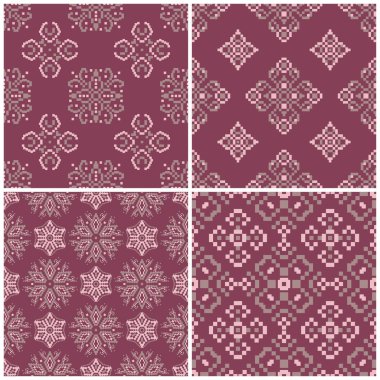 Menekşe sorunsuz arka plan duvar kağıtları, Tekstil ve kumaş çiçek desenleri ile ayarla