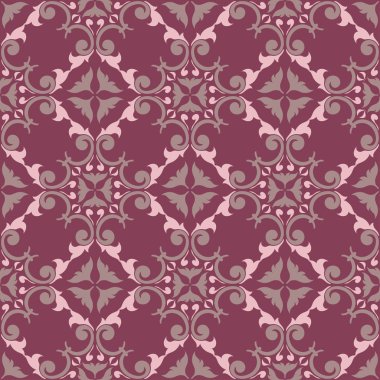 Mor kırmızı çiçek seamless modeli. Arka plan duvar kağıtları, Tekstil ve kumaş çiçek tasarım öğeleri ile