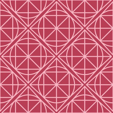 Kırmızı ve soluk pembe geometrik seamless modeli web, Tekstil ve duvar kağıtları için