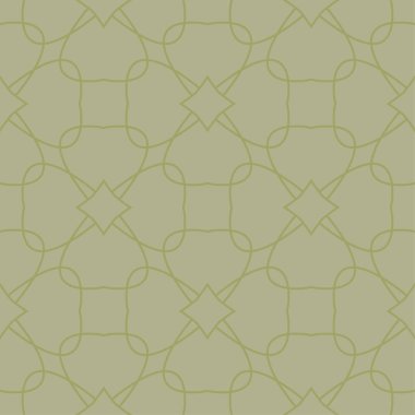 Zeytin yeşili geometrik süsleme. Web, Tekstil ve duvar kağıtları için seamless modeli
