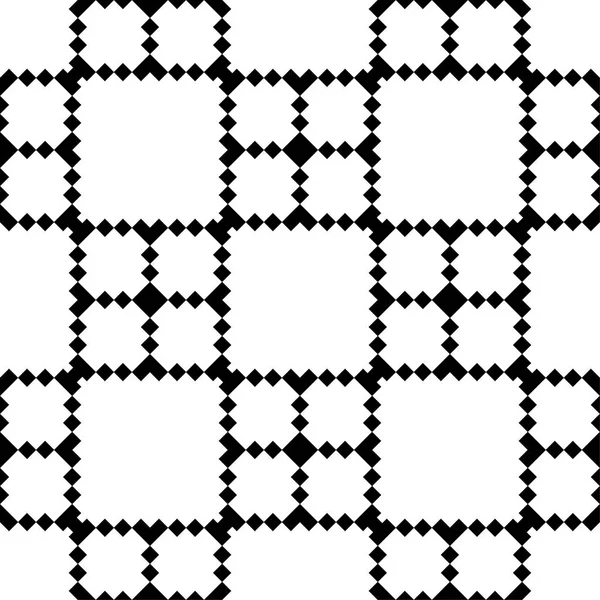 Web テキスタイルや壁紙の白と黒の幾何学的なシームレス パターン — ストックベクタ