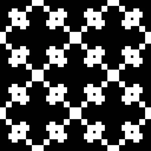 Adorno Geométrico Blanco Negro Patrón Sin Costuras Para Tela Textil — Vector de stock