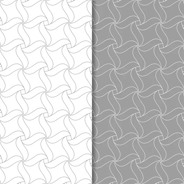 Šedé Bílé Geometrické Sada Bezešvé Vzory Pro Web Textil Tapety — Stockový vektor