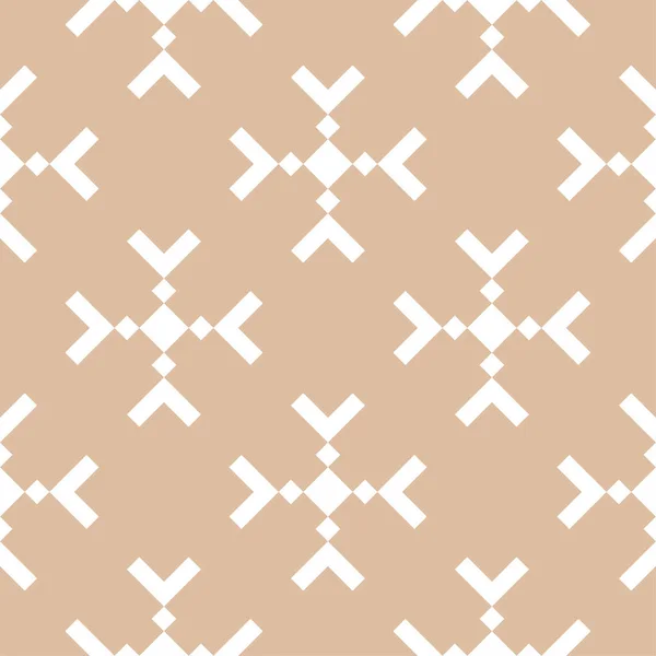 Beige White Geometric Ornament Seamless Pattern Web Textile Wallpapers — Stock Vector
